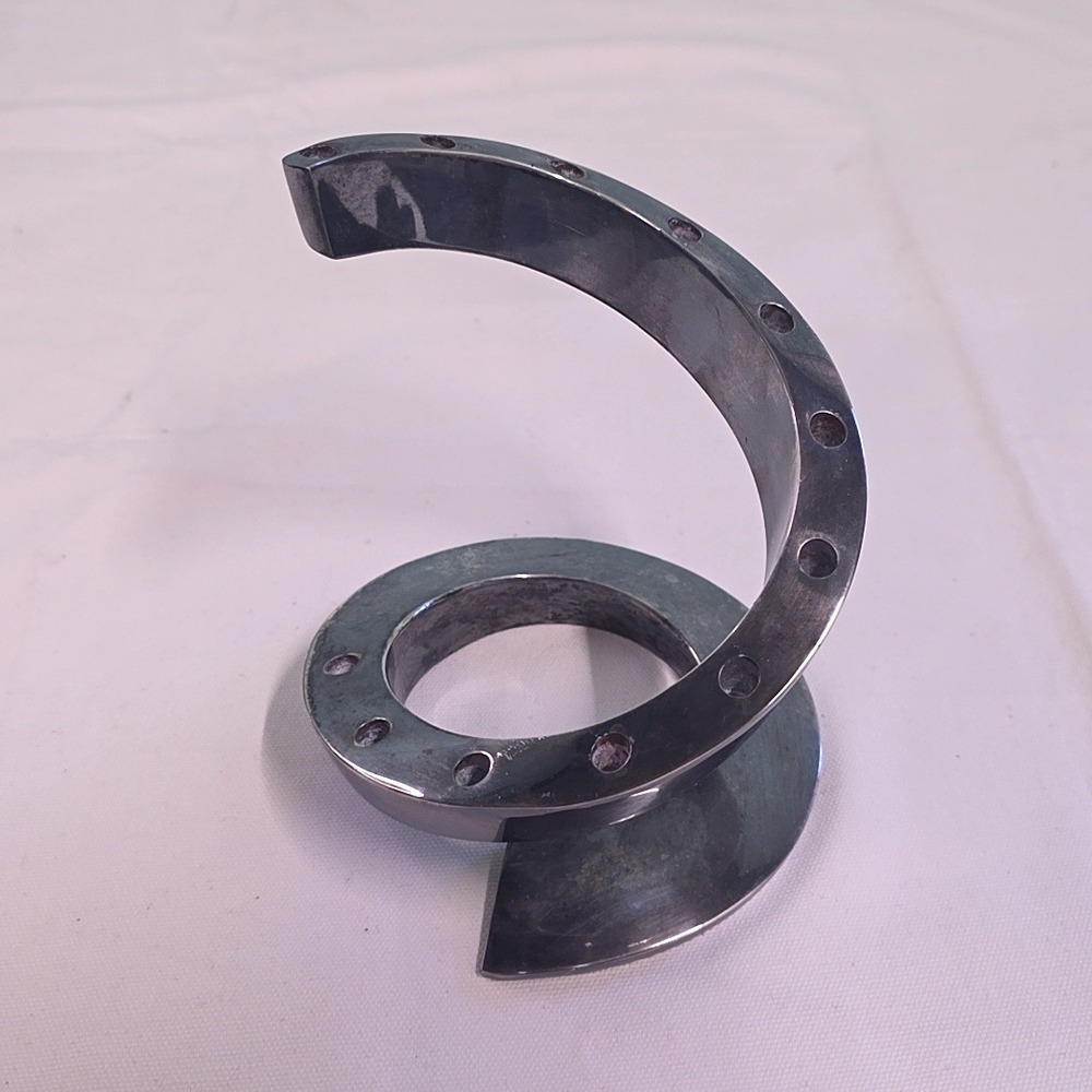 Dansk Designs Candle Holder Silver Spiral France Mid Century Modern